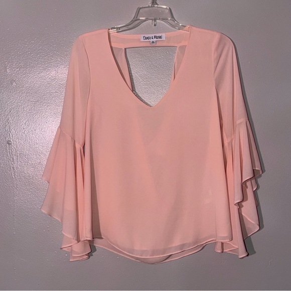 Dance & Marvel Tops - Dance & Marvel Light Pink Flowy Blouse